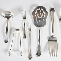 Eleven Sterling Silver Serving Pieces