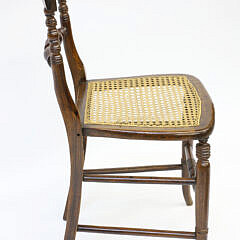 Set of Six British Regency Caned Seat Dining Chairs, 19th Century