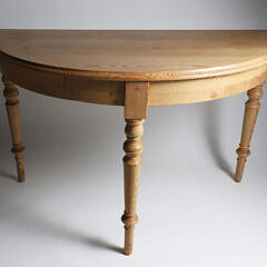 Pine Half Round Console Table