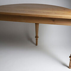 Vintage Pine Half Round Console Table