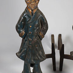 Pair of Cast Iron and Polychrome Sailor Andirons