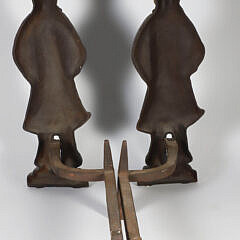 Pair of Cast Iron and Polychrome Sailor Andirons