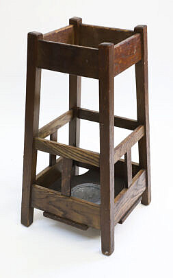 Vintage Mission Oak Umbrella Stand