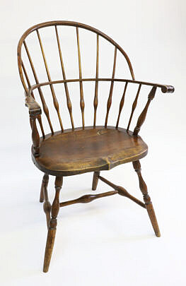 American Bow Back Windsor Armchair, 18th Century