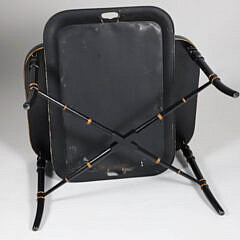 Contemporary Redecorated Antique Nautical Tray on Custom Stand