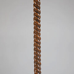 English Rope Twist Carved Wood Floor Lamp