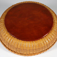 Paul Willer Round Nantucket Basket Woven Serving Tray