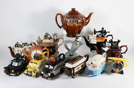 Collection of 13 Collectible Porcelain Tea Pots