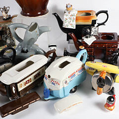 Collection of 13 Collectible Porcelain Tea Pots