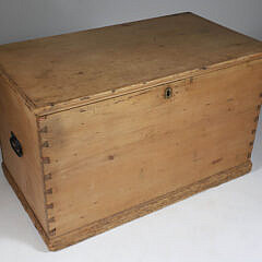 Pine Dovetailed Trunk 19th Century