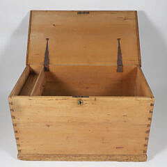 Pine Dovetailed Trunk, 19th Century