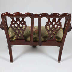 Child’s Mahogany Double Chair Back Chippendale Style Settee