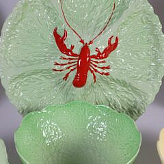Carlton Ware and Crown Devon Cabbage Leaf and Lobster Ceramic Dinner Service