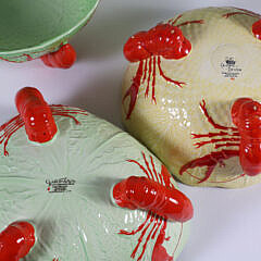 Carlton Ware and Crown Devon Cabbage Leaf and Lobster Ceramic Dinner Service