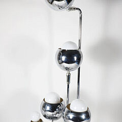 Mid Century Modern Space Age Chrome Globe Lights Lamp, circa 1960s
