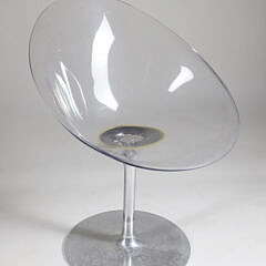 Ero|s| by Kartell with Starck Plastic Contemporary Swivel Armchair Designed by Philippe Starck