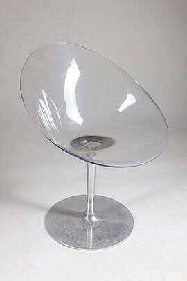 Ero|s| by Kartell with Starck Plastic Contemporary Swivel Armchair Designed by Philippe Starck