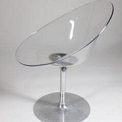 Ero|s| by Kartell with Starck Plastic Contemporary Swivel Armchair Designed by Philippe Starck