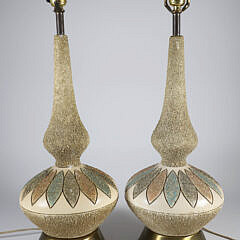 Pair of Quartite Creative Corp Genie Lamps circa 1960