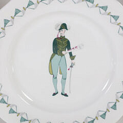 Set of Eight Royal Worcester Gilbert and Sullivan Bone China Plates Designed Exclusively for the Savoy Hotel London