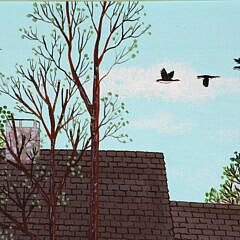 Jane Wooster Scott Oil on Canvas “New England Homestead”