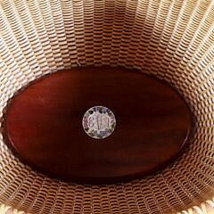 Jean M. Valerio Woven Double Swing Handle Oval Open Nantucket Basket circa 2001