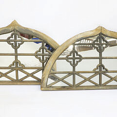 Pair of Architectural Windows with Mirrors, 19th Century