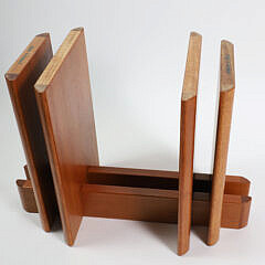 Danish Teak Glass Top Side Table, circa 1970