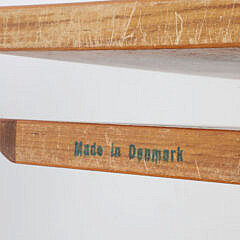 Danish Teak Glass Top Side Table, circa 1970