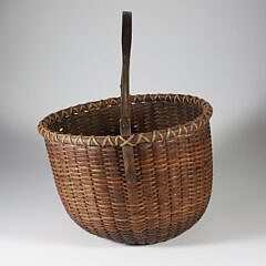 Large Nantucket Round Work Basket circa 1860-1870