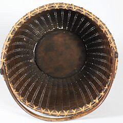 Large Nantucket Round Work Basket circa 1860-1870