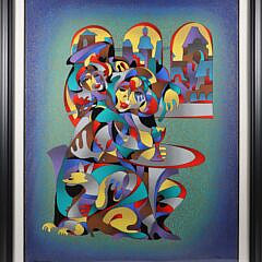 Anatole Krasnyansky Limited Edition Serigraph “Cafe 2001” #206/350