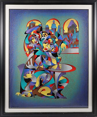Anatol Krasnyansky Limited Edition Serigraph "Cafe 2001" #206/350