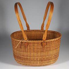 Harold Hoffman Contemporary Oval Open Nantucket Basket, circa 1998