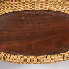 Harold Hoffman Contemporary Oval Open Nantucket Basket, circa 1998