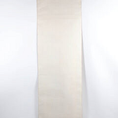 Japanese Watercolor Scroll Depicting Fall Plants Including a Poinsettia