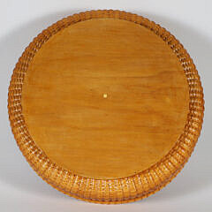 Delores and Ben Spychalski Round Nantucket Basket Tray, circa 2007