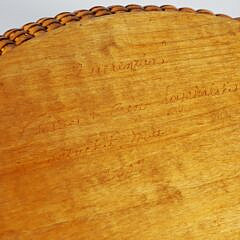 Delores and Ben Spychalski Round Nantucket Basket Tray, circa 2007