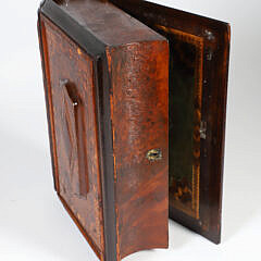 Antique Marquetry Inlaid and Carved Faux Book Box