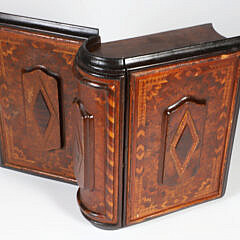 Antique Marquetry Inlaid and Carved Faux Book Box