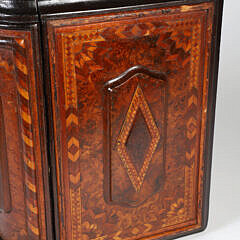 Antique Marquetry Inlaid and Carved Faux Book Box