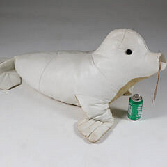 Vintage White Leather Seal