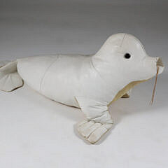 Vintage White Leather Seal