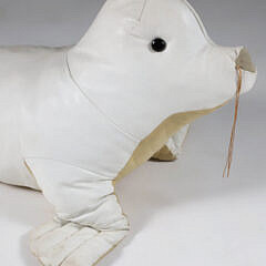 Vintage White Leather Seal