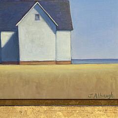 Joan Albaugh Oil on Board “The Attic Window”