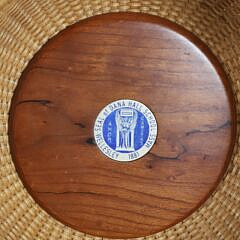 Jean M. Valerio Woven Open Round Swing Handle Nantucket Basket, circa 2000