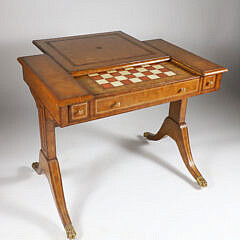 Maitland Smith Hand Made Backgammon or Chess Game Table 20th Century