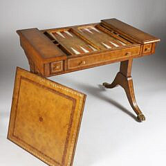 Maitland Smith Hand Made Backgammon or Chess Game Table, 20th Century