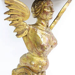 Antique Venetian Carved and Gilt Angel Corner Shelf