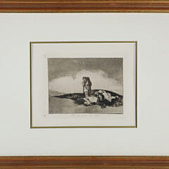 Francisco Guya Etching Plate 60 from "The Disasters of War" Titled "There is no one to help them" 5th Edition 1923